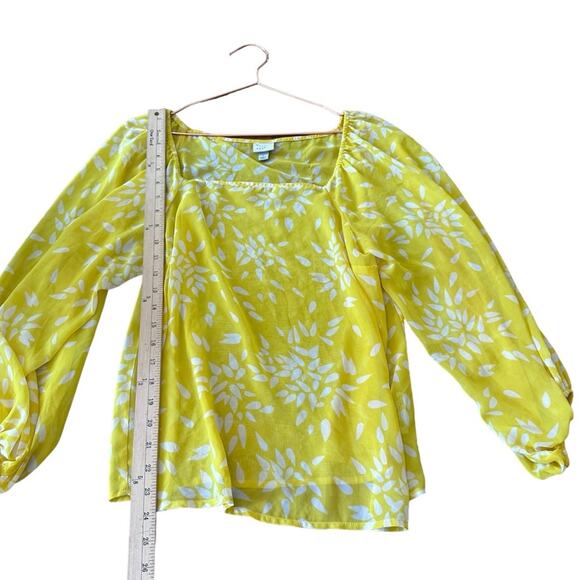 A New Day Lemon Yellow Off Shoulder Blouse - Size Large - Picture 3 of 7